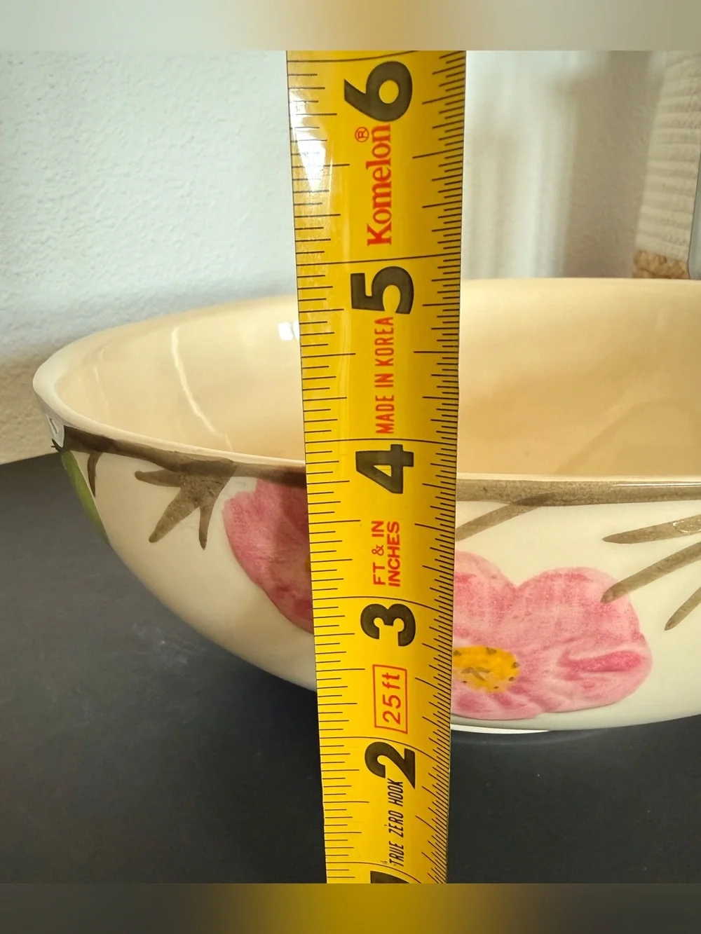 Vintage Franciscan Desert Rose 10” Serving Salad Bowl Pink Roses Excellent